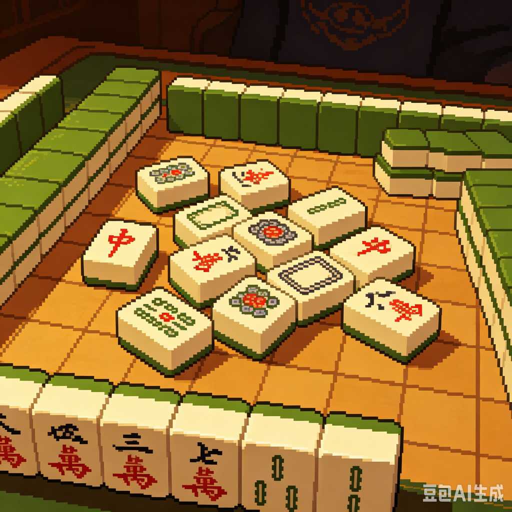 glossy mahjong tiles